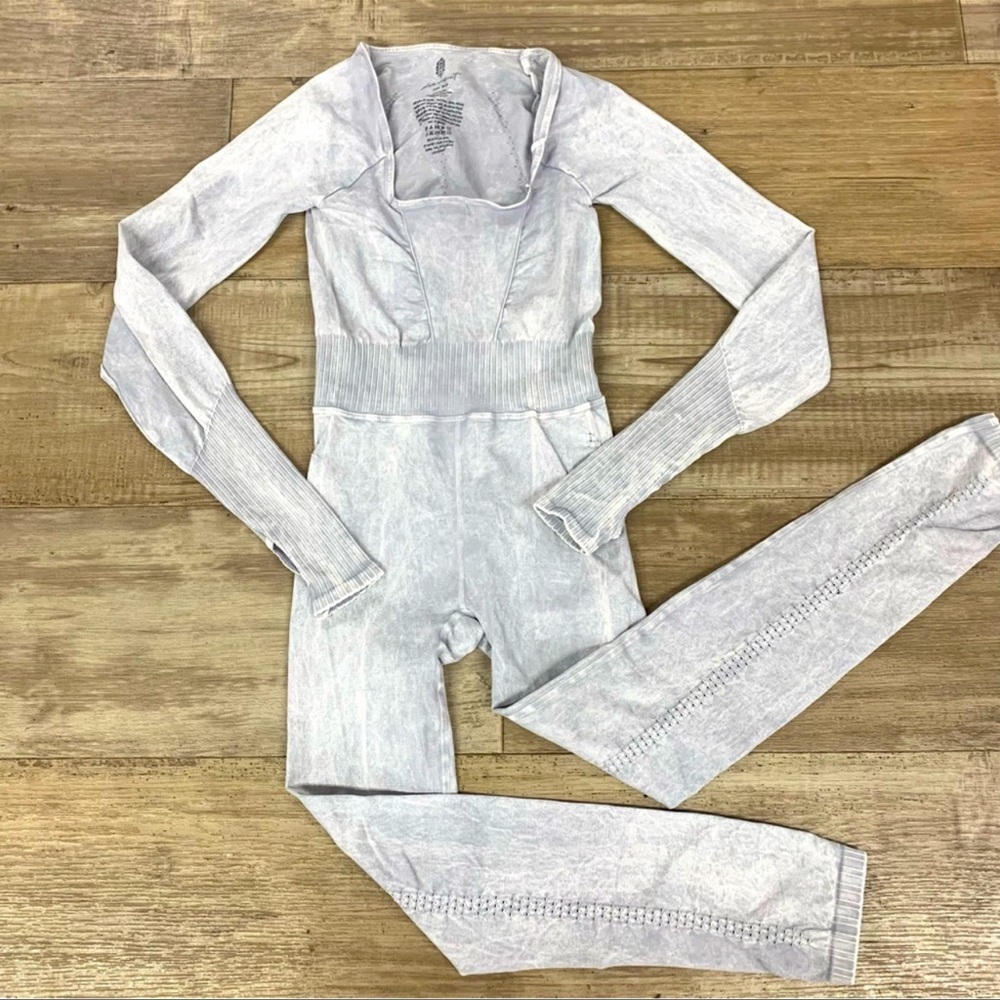 NEW Free People Good Karma Long Sleeve Onesie Jumpsuit - Picture 3 of 9
